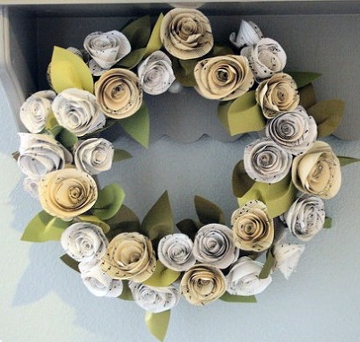 paper flower wreath paper flower wreath