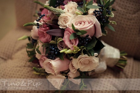 pink roses and berries wedding bouquet pink roses and berries wedding bouquet