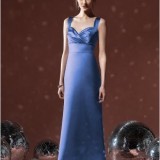 cornflower blue sweetheart neckline bridesmaid dress