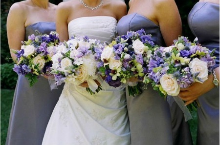 lilac strapless bridesmaid dresses by Richard Wood Photographics via Project Wedding lilac strapless bridesmaid dresses