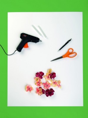 materials needed for making monogram flower