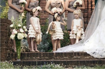 Photography via http://www.jenstewartphotography.com/ mocha bridesmaid dresses