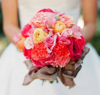 Green apple photography pink, yellow and red wedding bouquet