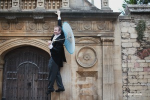 Alex letting off some steam after the ceremony bridegroom enjoying himself at wedding