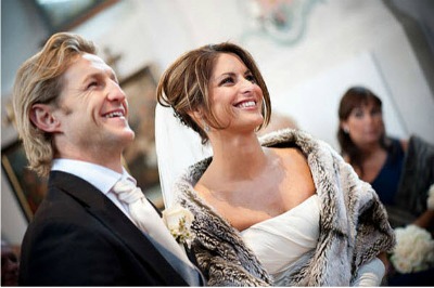 bride and groom at winter wedding with fur shrug bride and groom at winter wedding with fur shrug