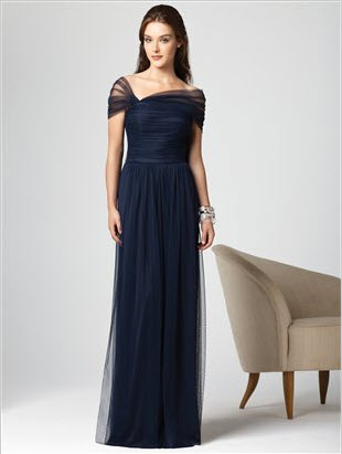 long midnight blue bridesmaid dress by Dessy long midnight blue bridesmaid dress
