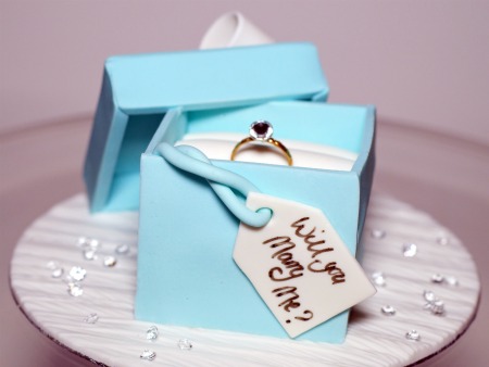 blue engagement ring box made from icing sugar blue engagement ring box made from icing sugar