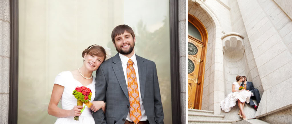 Real Wedding - With Bridesmaids in RED Dresses!