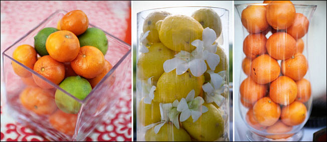 DIY Wedding Reception Centerpiece: Fresh Fruit