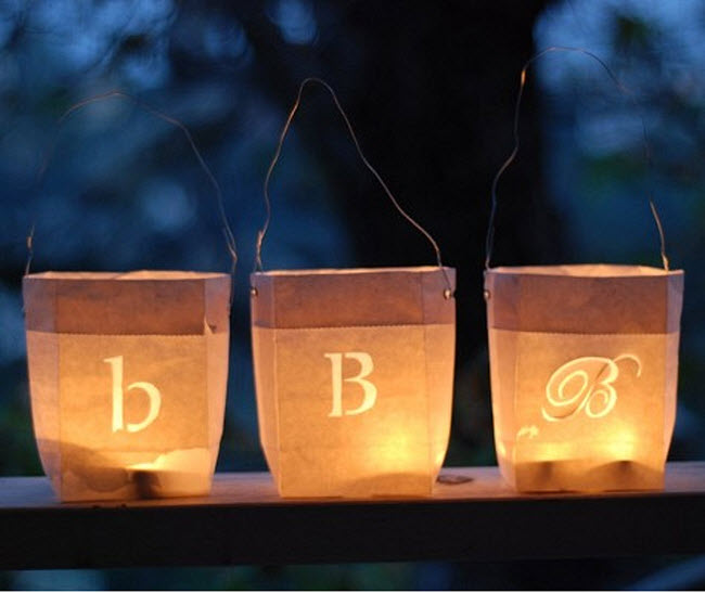 DIY Wedding Decorations: Paper Bag Lanterns