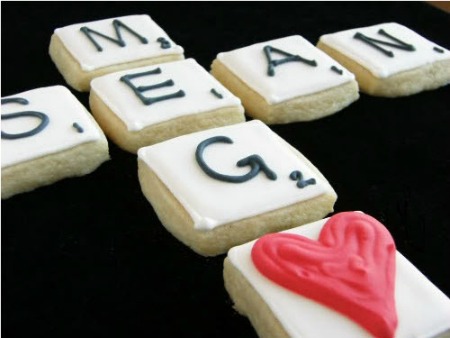 Scrabble wedding cake A Scrabble letter wedding cake