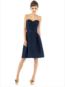cocktail length bridesmaid dress by Dessy short navy cocktail length bridesmaid dress