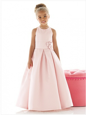 pink flowergirl dress by Dessy pink flowergirl dress by Dessy