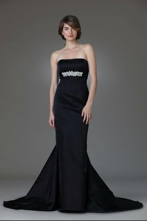 Black wedding dress Sheath style black wedding dress by Amy Kuschel