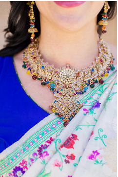 Indian necklace Bridal necklace at fusion wedding