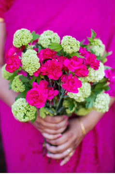 Hot pink and green bridesmaid bouquet Hot pink and green bridesmaid bouquet