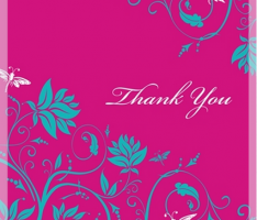Ananya cards hot pink thank you stationery
