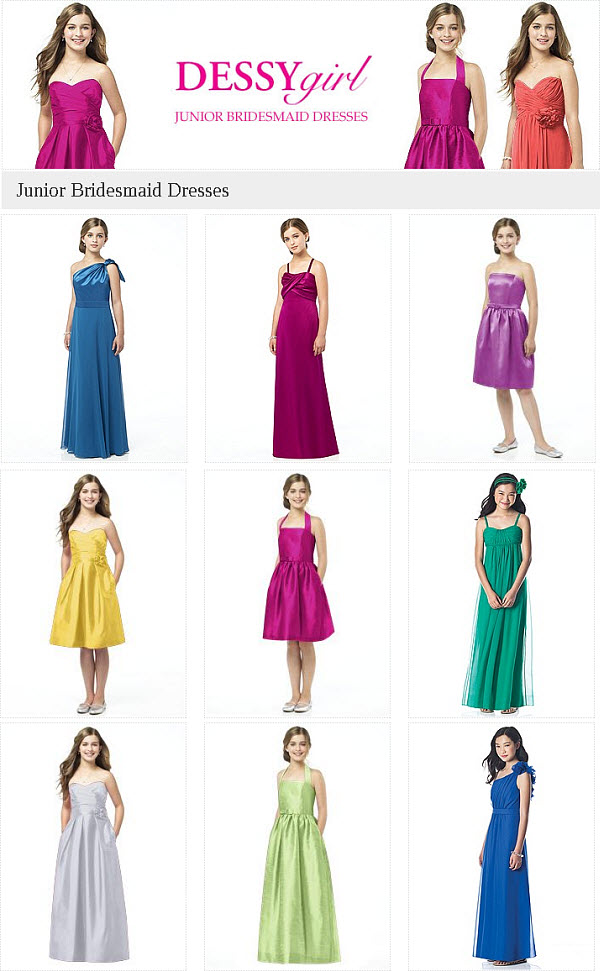 Colorful Junior Bridesmaid Dresses for Your Stylish Teens