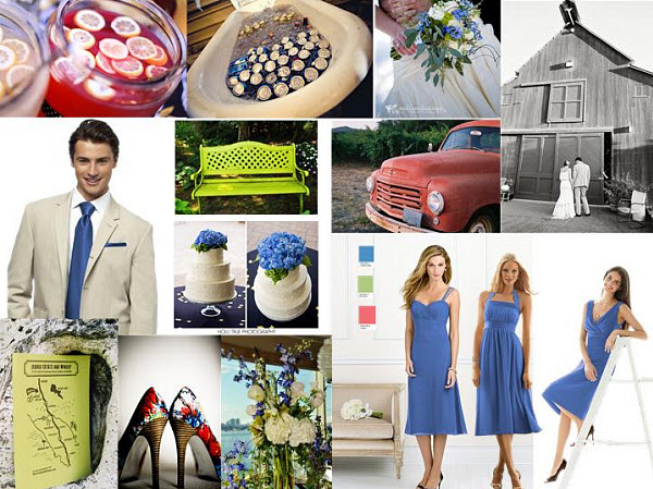 Wedding Inspiration: Cornflower, Pistachio & Coral Wedding Styleboard