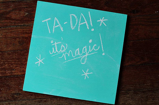 Wedding DIY: Colored Chalkboard Paint DIY blue chalkboard paint