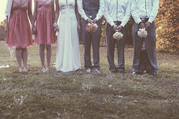 pink wedding summer wedding party