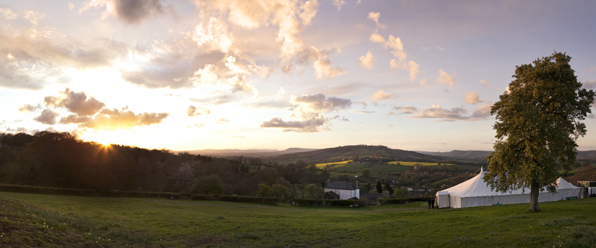 wedding marquee in Wales