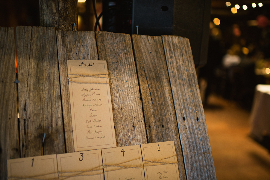 rustic table plan for wedding