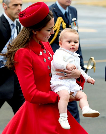 Prince George in all white