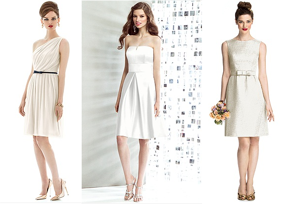 WHITE BRIDESMAID - SHORT