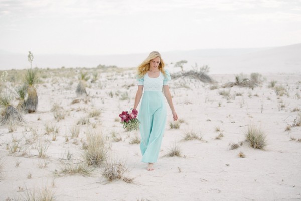 beach wedding bride