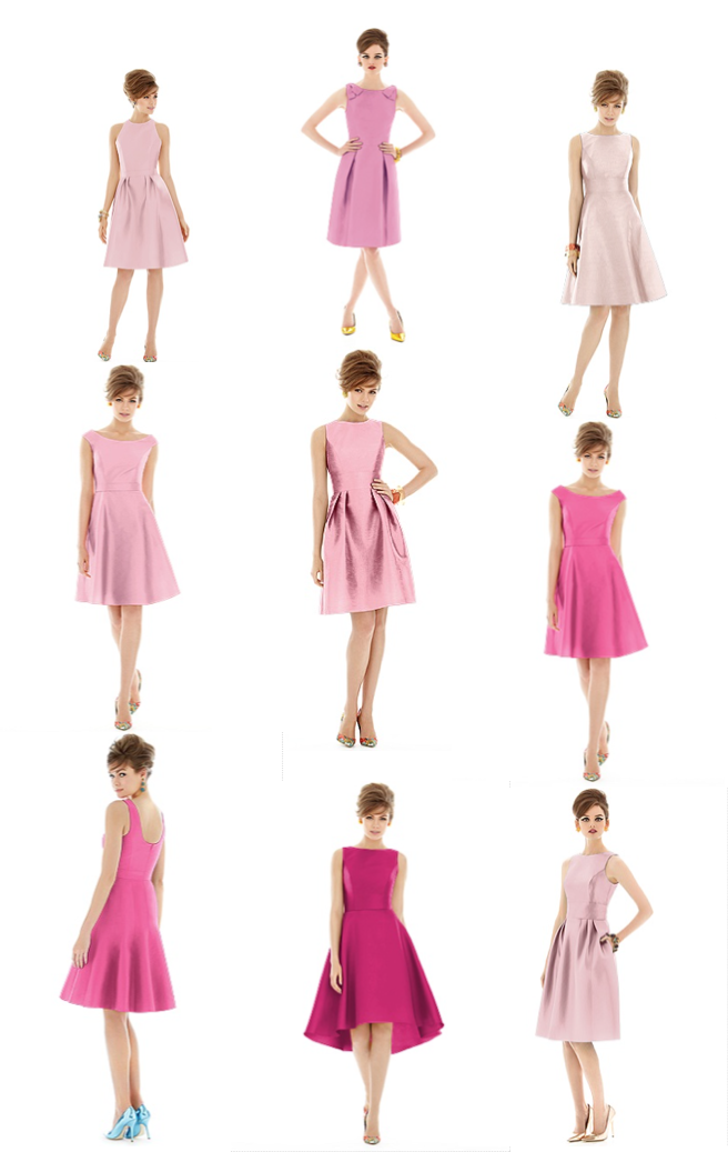 Audrey Hepburn inspired bridesmaids dresses
