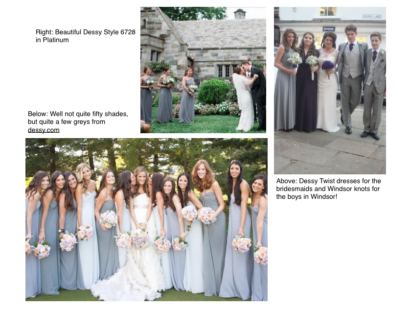 Fifty shades of grey dessy bridesmaids dresses