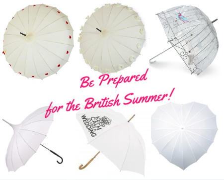 White Wedding Umbrellas