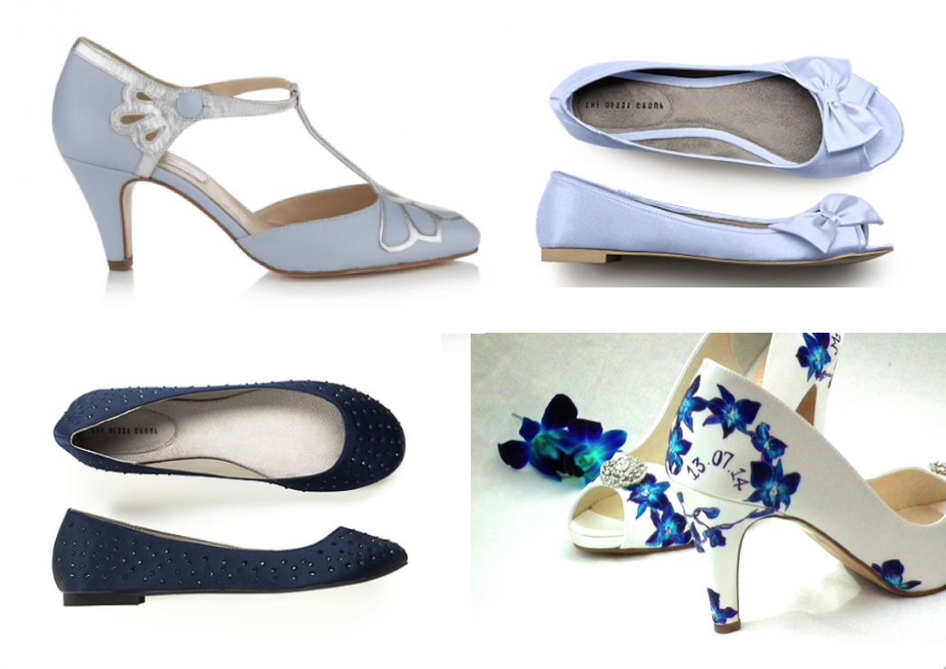 Blue Coloured Wedding Shoes