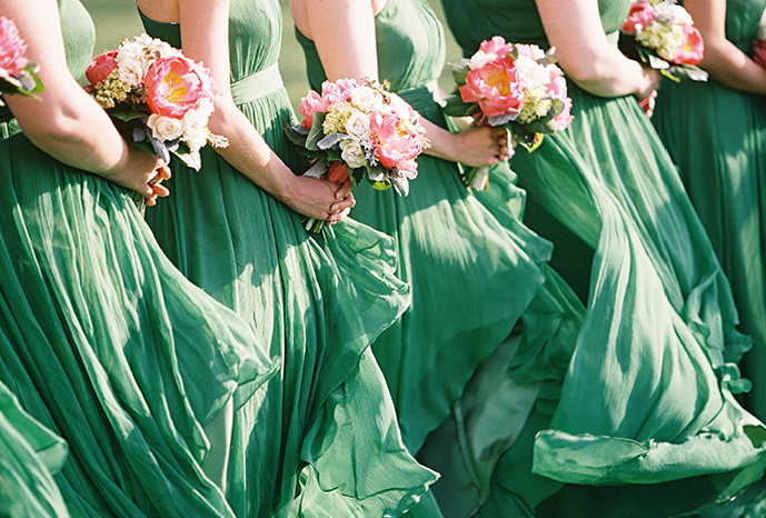 Dark green bridesmaid dresses
