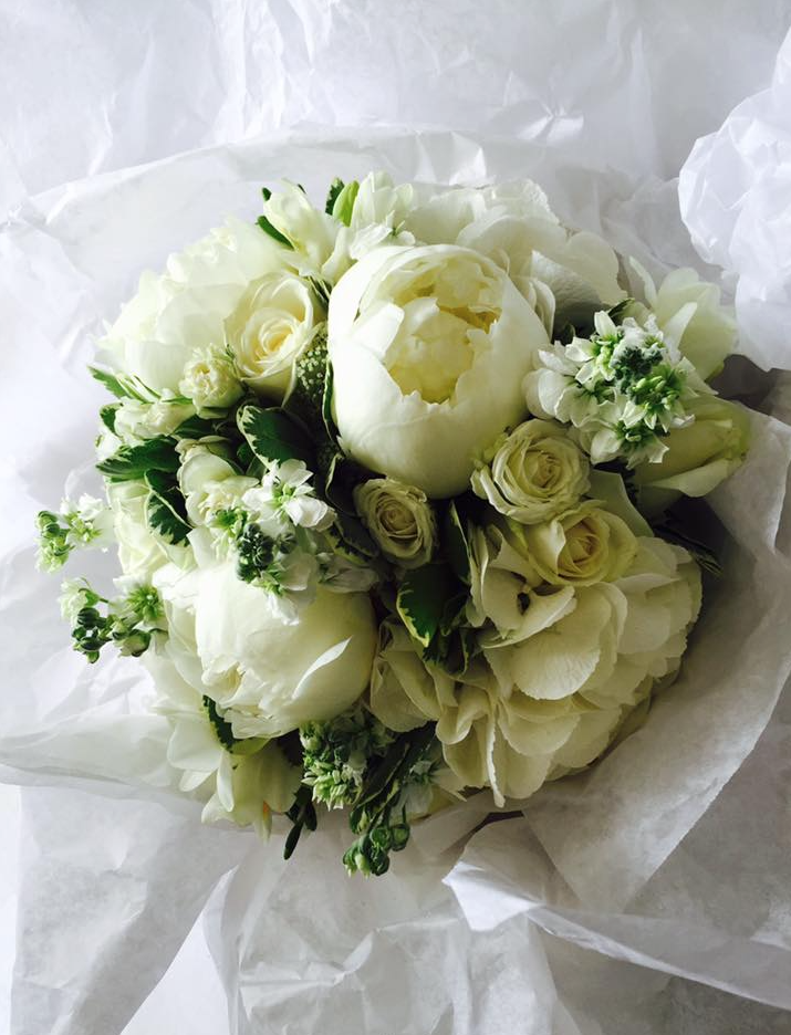White and Green wedding flowers