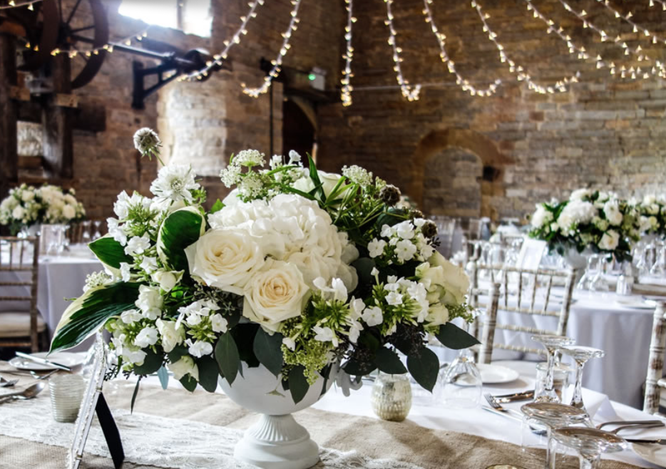 White and Green wedding flowers