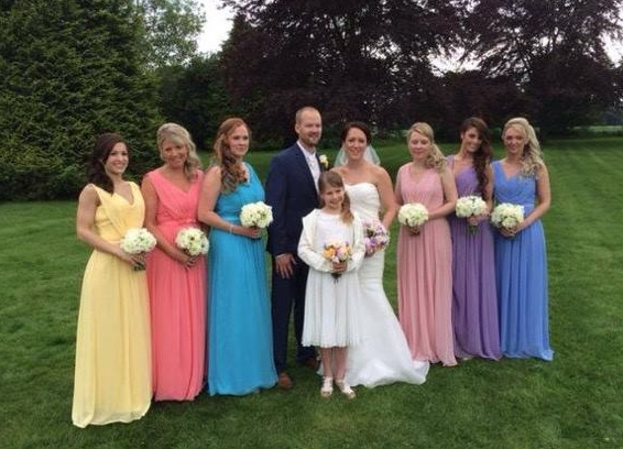 Teenage bridesmaids