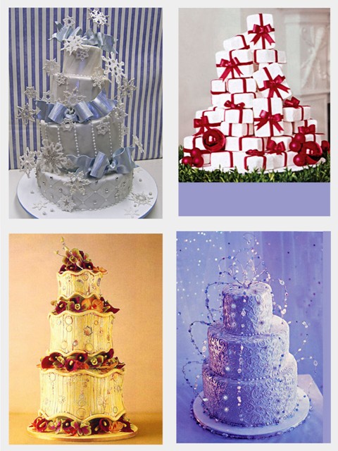 Christmas wedding cake images