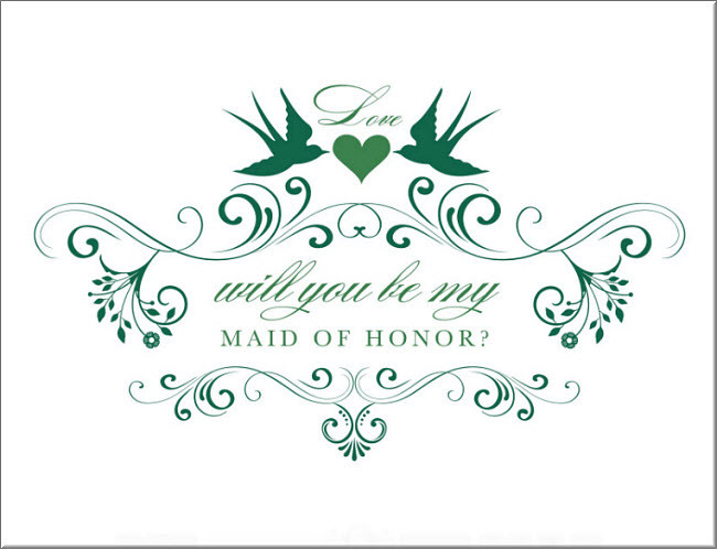 bridesmaid card