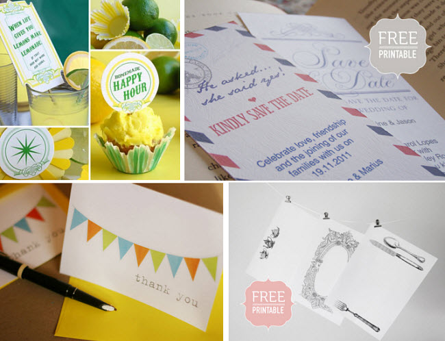 DIY Wedding Decoration Ideas: Free Printables