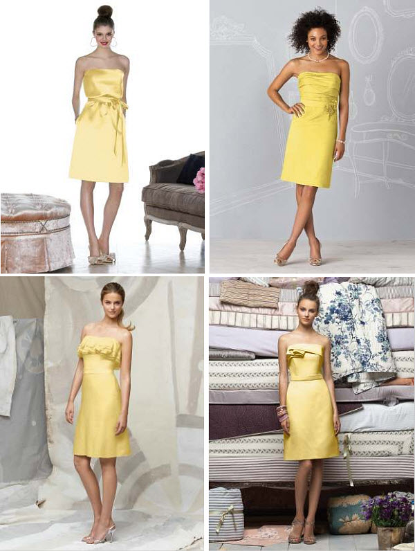 yellow summer bridesmaid dresses